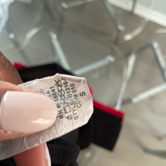 Windsor Black Bodysuit with Red and White Stripes - Picture 2 of 4